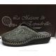 Mule talon compensé bout fermé 4205 Maison de L’Espadrille Textile  KAKI/GRIS
