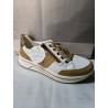 Basket SAPPORO Blanc/Gold 27534 - 14 H ARA SHOES bicolore semelle amovible