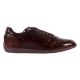 Baskets sport ville chic Cuir Vernis Bordeaux ou Noir lacet + zip D36NOA GEOX décontractée respirante