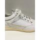 Baskets MYRIA Blanc dorés D3568A GEOX lacet + zip respirante
