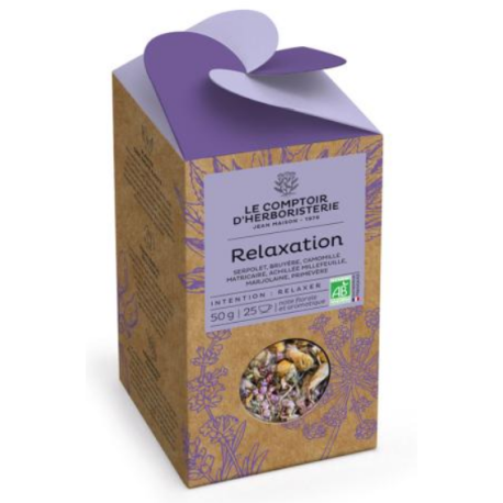 Tisane Relaxation Bio 50G - Le comptoir d'herboristerie Tisane Relaxation Bio 50G - Le comptoir d'herboristerie
