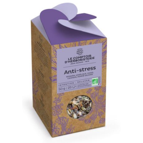 Tisane Anti-stress Bio 50G - Le comptoir d'herboristerie Tisane Anti-stress Bio 50G - Le comptoir d'herboristerie
