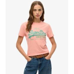 SUPERDRY T-shirt slim à strass Vintage Logo