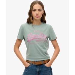 SUPERDRY T-shirt slim à strass Vintage Logo