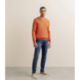 Pull col V manches longues orange foncé IZAC