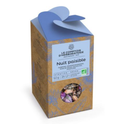 Tisane Nuit paisible Bio 50G - Le comptoir d'herboristerie