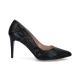 Escarpin G 8 REGINE femme GIULIA mode élégance confort talon haut 8cm ANTRACITA HABIBI NOIR