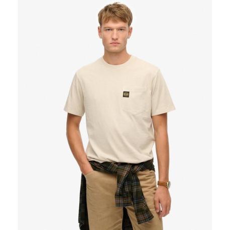 SUPERDRY T-shirt à poche et surpiqûre contrastée