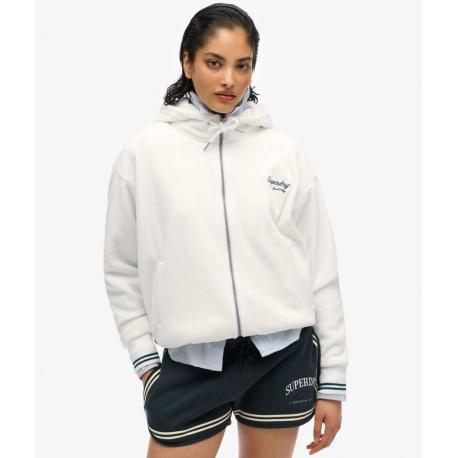 SUPERDRY Sweat à capuche zippé en velours Country Club