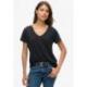 SUPERDRY T-shirt flammé à logo brodé et col V