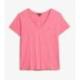 SUPERDRY T-shirt flammé à logo brodé et col V
