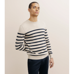 Pull col rond beige izac