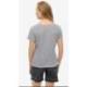SUPERDRY T-shirt flammé à logo brodé et col V