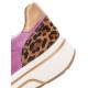 Baskets SAPPORO Velours Leo Glossy Azzuro ARA SHOES 27540-06 lacet + zip