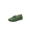 Mocassins ALABAMA  Cuir velours vert FEMME CONFORTABLE 12-19212-27 noeud coup de pied