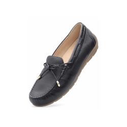 Mocassins ALABAMA  Cuir Lisse Marine FEMME CONFORTABLE 12-19212-02 noeud coup de pied