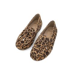 Mocassins ALABAMA  Cuir velours Léopard FEMME CONFORTABLE 12-19212-26 noeud coup de pied