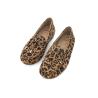 Mocassins ALABAMA  Cuir velours Léopard FEMME CONFORTABLE 12-19212-26 noeud coup de pied
