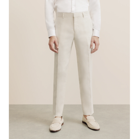 Pantalon 100% lin beige IZAC