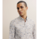 Chemise à fleurs 100% coton beige IZAC