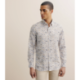 Chemise à fleurs 100% coton beige IZAC