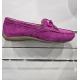 Mocassins ALABAMA  Cuir velours Fushia FEMME CONFORTABLE 12-19212-43 noeud coup de pied