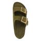 Mules claquettes HC.BIO56 en Daim monochrome TAN Cognac avec 2 boucles de côté COLORS OF CALIFORNIA Femme