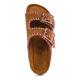 Mules claquettes surpiqûres HC.BIO301 en Daim monochrome TAN Cognac 2 boucles COLORS OF CALIFORNIA Femme