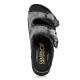 Mules 2 boucles HC.BES41 NOIR Toile frangée clous, boucles assortis, semelle plate-forme  COLORS OF CALIFORNIA Femme