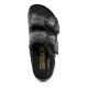 Mules 2 boucles HC.BIO406 NOIR Toile frangée clous, boucles assortis COLORS OF CALIFORNIA Femme