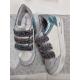 Baskets SEMERDJIAN scratchs paillettes Bleu ciel Rose semelle amovible glitter pailletes femme GAREN 11639