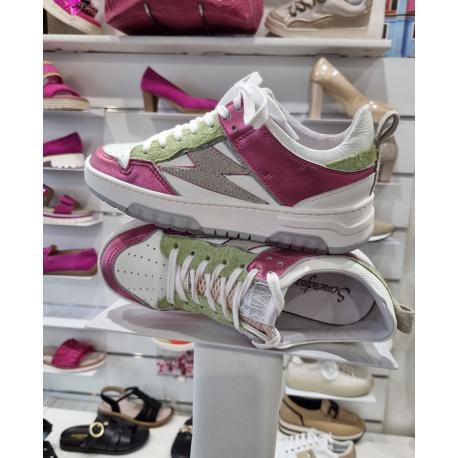 Baskets CHITA 11381 Rose/blanc/vert SEMERDJIAN Semelle amovible femme SMR23