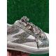 Basket NOUBAR Blanc/ Glitter argent paillettes B727 lacet blanc SMR23 semelle amovible