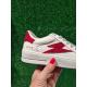 Basket NOUBAR Blanc/ Glitters Rouge paillettes A531 lacet Blanc SMR23 semelle amovible