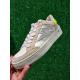 Basket NOUBAR Blanc/BEIGE VERNIS JAUNE FLUO paillettes 11487 lacet Blanc SMR23 semelle amovible