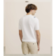 Polo en maille à rayures blanc IZAC