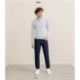 Pull col montant demi zippé bleu ciel IZAC