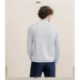 Pull col montant demi zippé bleu ciel IZAC