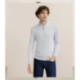 Pull col montant demi zippé bleu ciel IZAC