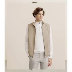 Blouson sans manche beige IZAC