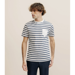 T-shirt marinière marine IZAC