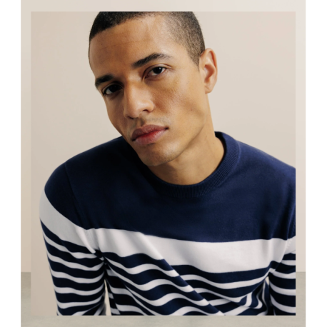 Pull marinière marine IZAC