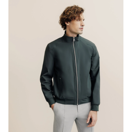 Blouson col montant kaki IZAC
