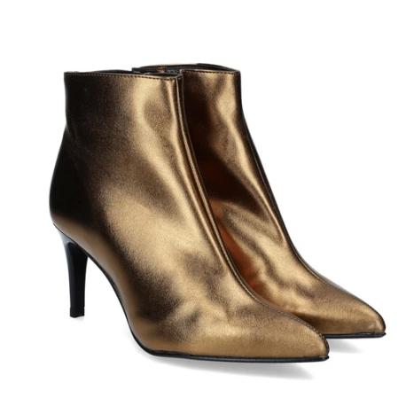 Bottine SOFIA GOLDEN GLIMMER à talon fin de 7cm forme pointue fermeture éclair pour l'enfiler