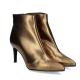 Bottine SOFIA G8 Cuir Suédé NOIR synthetique à talon fin de 7cm forme pointue fermeture éclair pour l'enfiler