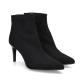 Bottine SOFIA G8 Cuir Suédé NOIR synthetique à talon fin de 7cm forme pointue fermeture éclair pour l'enfiler