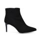 Bottine SOFIA G8 Cuir Suédé NOIR synthetique à talon fin de 7cm forme pointue fermeture éclair pour l'enfiler