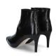 Bottine SOFIA G8 Cuir Suédé NOIR synthetique à talon fin de 7cm forme pointue fermeture éclair pour l'enfiler