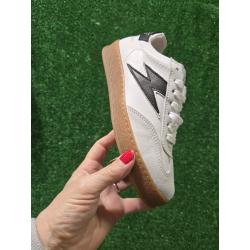 BASKETS BASSES RISY BLANC NOIR A794 SEMERDJIAN SMR23 semelle amovible