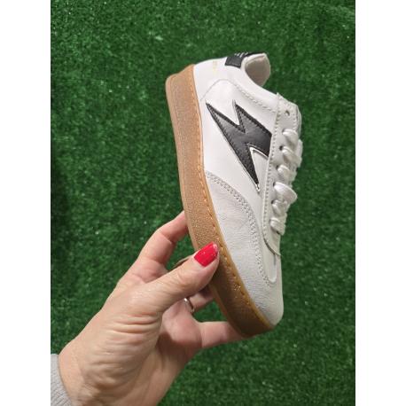 BASKETS BASSES RISY BLANC NOIR A794 SEMERDJIAN SMR23 semelle amovible